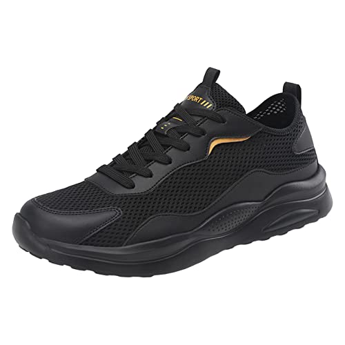 Laufschuhe Herren Luftkissen Bequeme Walkingschuhe Rutschfest Schnürer Sicherheit Turnschuhe Arch Support Mesh Futter Wanderschuhe Anti-Smashing Pannensicher Trainer Gym Fitness Jogging Walking von ofeirhz