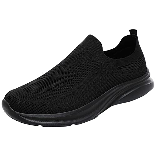 Slip On Turnschuhe Herren Arch Fit Easy Close Walking Schuhe Mesh Atmungsaktiv Wide Fit Turnschuhe Arch Support Bequeme Plantarfasziitis Schuhe Rutschfest Leicht Freizeitschuh für geschwollene Füße von ofeirhz