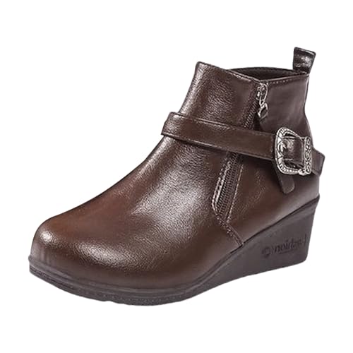 Stiefel für Damen, mit abgeschrägtem Absatz, dicker Boden, seitlicher Reißverschluss, Retro-Plateau-Stiefel, rutschfest, bequem, Stiefelette, einfaches An- und Ausziehen, warme Damenschuhe Stiefel für Damen, mit abgeschrägtem Absatz, dicker Boden, seitlicher Reißverschluss, Retro-Plateau-Stiefel, rutschfest, bequem, Stiefelette, einfaches An- und Ausziehen, warme Damenschuhe von ofeirhz