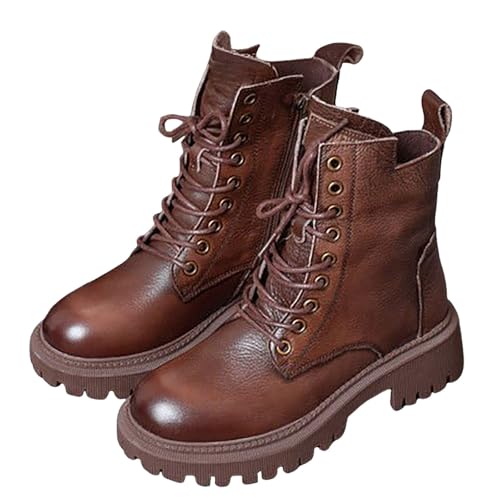 ofeirhz Cowboystiefel für Damen, wadenhoch, Schnürschuh, Cowgirl-Stiefel, dicke Unterseite, runde Zehenpartie, Motorradstiefel, griffige Sohle, zusätzliche Haltbarkeit, Plateaustiefel, wasserabweisend ofeirhz Cowboystiefel für Damen, wadenhoch, Schnürschuh, Cowgirl-Stiefel, dicke Unterseite, runde Zehenpartie, Motorradstiefel, griffige Sohle, zusätzliche Haltbarkeit, Plateaustiefel, wasserabweisend von ofeirhz