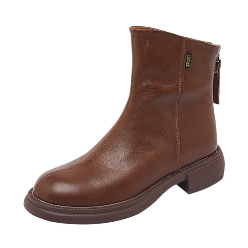 ofeirhz Stiefel für Damen, mittelhohe Wadenpartie, Reißverschluss, niedriger Absatz, runde Zehenpartie, Chelsea-Stiefel, einfacheres An- und Ausziehen, bequeme Schlupfstiefel, wasserabweisend, leicht ofeirhz Stiefel für Damen, mittelhohe Wadenpartie, Reißverschluss, niedriger Absatz, runde Zehenpartie, Chelsea-Stiefel, einfacheres An- und Ausziehen, bequeme Schlupfstiefel, wasserabweisend, leicht von ofeirhz