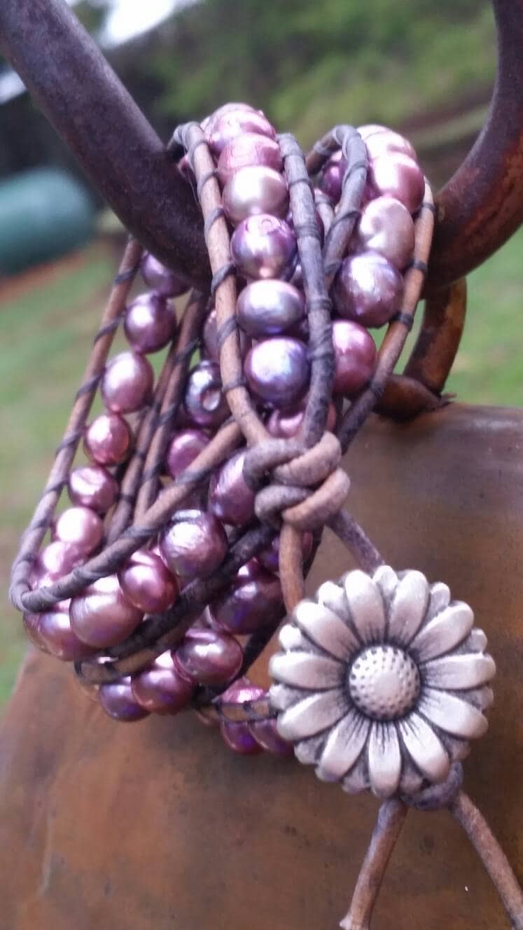 Wild Orchidee Wickelarmband, Lederarmband, Hippie Und Boho, Hippie, Boho von offbeadinpathneosho