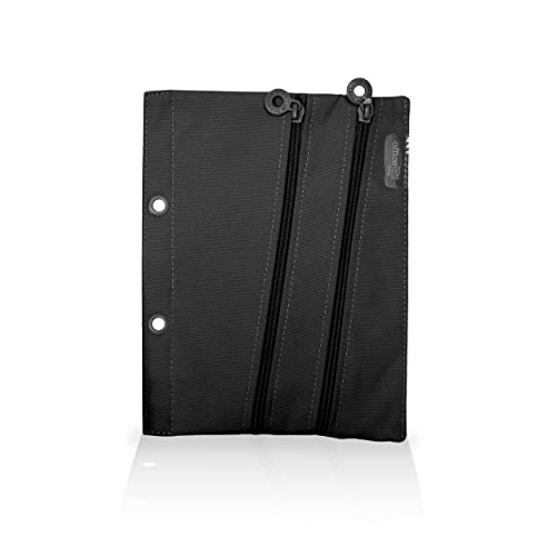 Office Box Etui zum Mitnehmen in Ihrem Ringbuch – Großes Fassungsvermögen mit Reißverschlüssen und exklusivem Ziehgriff. Waschbar und widerstandsfähig, hergestellt aus Polyester von Colorline. Schwarz von office box