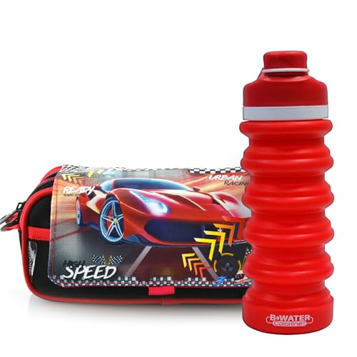 office box Colorline Federmäppchen, geräumige Innenfächer mit individuellem Reißverschluss, waschbar und sehr strapazierfähig, Racing+bwater, Modisch von office box