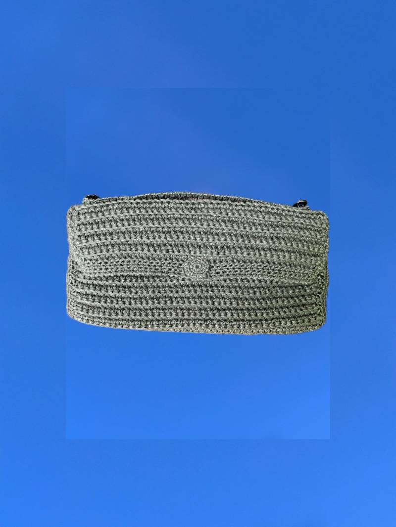 Handgefertigte Natürliche Häkeltasche | Grüne Leinen Clutch Ester Handgefertigte Natürliche Häkeltasche | Grüne Leinen Clutch Ester von officinafw