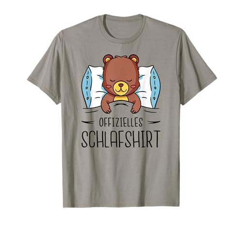 offizielles Schlafshirt Schlafanzug für Kinder, Teenies T-Shirt von offizielles Schlafshirt süßer Bär Schlafanzug