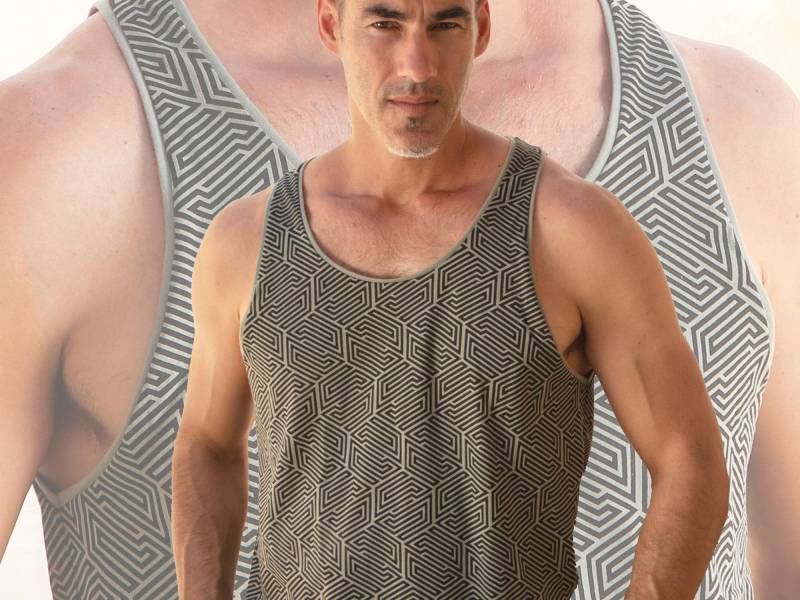 Techno Tank Top Bio-Baumwoll-Grafik-Singlet - Cyberpunk Streetwear Techno Tank Top Bio-Baumwoll-Grafik-Singlet - Cyberpunk Streetwear von offrandes