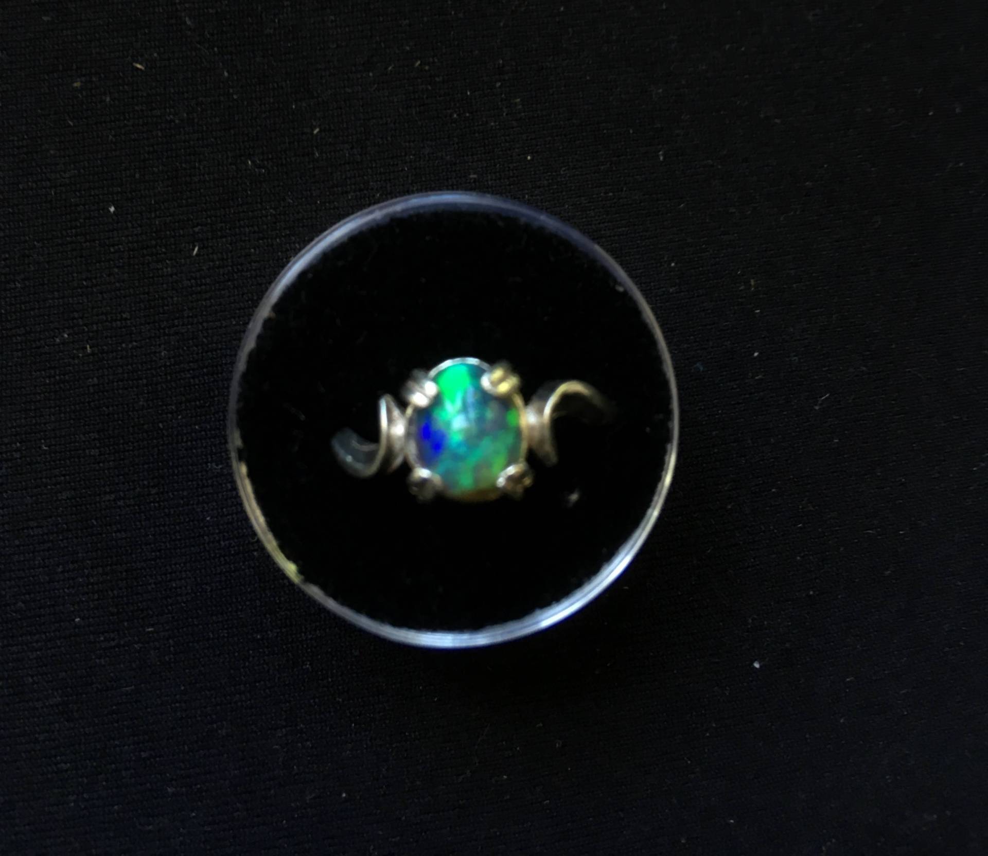Lightning Ridge Opal in Silber Lightning Ridge Opal in Silber von offthewallopals