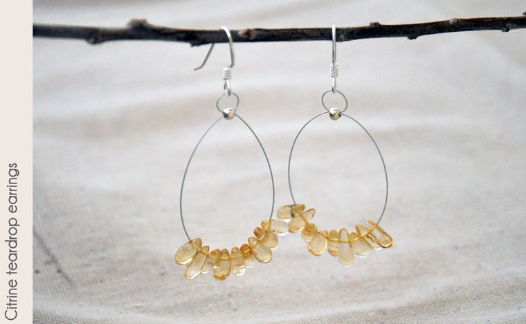 Citrin Edelstein Sterling Silberohrringe Citrin Edelstein Sterling Silberohrringe von ofgoodcheer