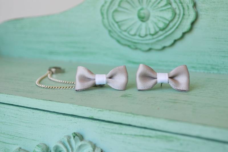 Graue Schleife Doppelt Silber Ohr Manschette Ohrringe | Paar Graue Schleife Doppelt Silber Ohr Manschette Ohrringe | Paar von oflovelythings