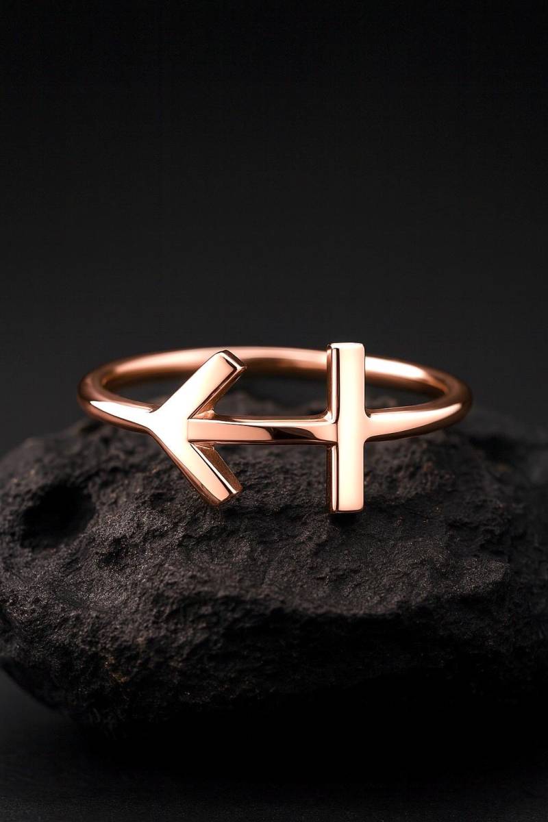 333 Solid Gold Schütze Ring/sternzeichen Horoskop Astrologie Zeichen Schmuck Handgemachter 8K von ohannescorlu