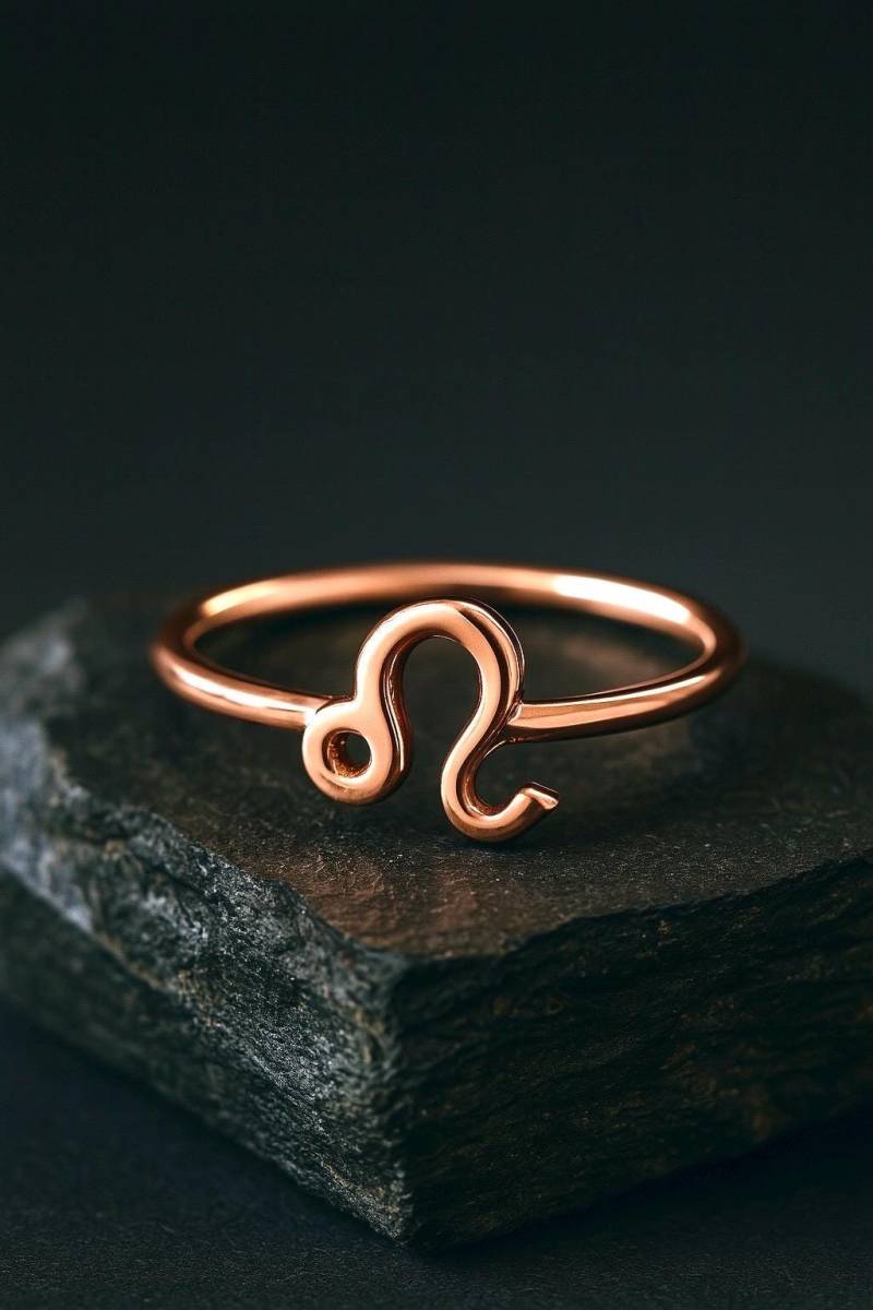8K Solid Gold Leo Ring/sternzeichen Horoskop Astrologie Zeichen Schmuck Handmade von ohannescorlu