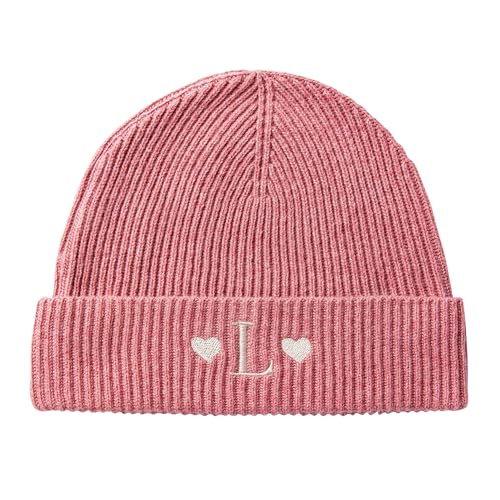 personalisierte Kinder Strickmütze aus Baumwolle & Merinowolle (Farbe & Größe wählbar) - Unisex Beanie für Übergang & Winter - Wollmütze individuell Bestickt für Familienlook von ohee manufaktur