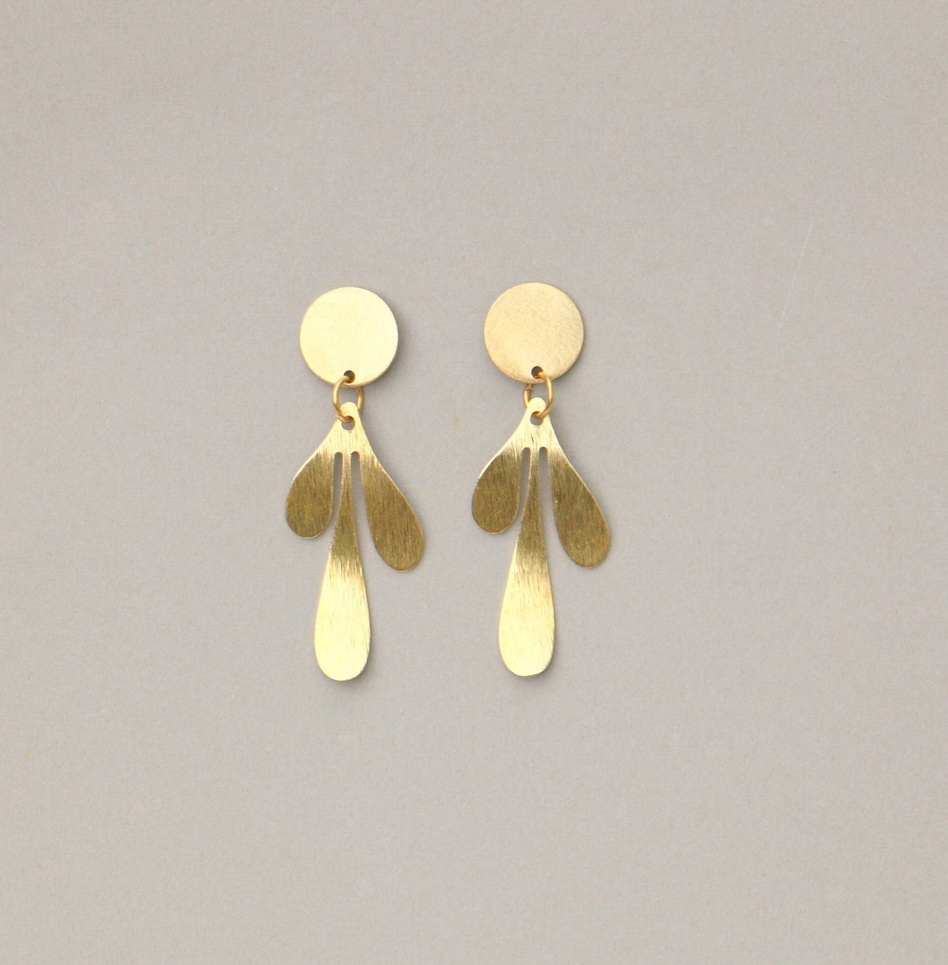 Abstrakte Messing Ohrringe von ohfunky