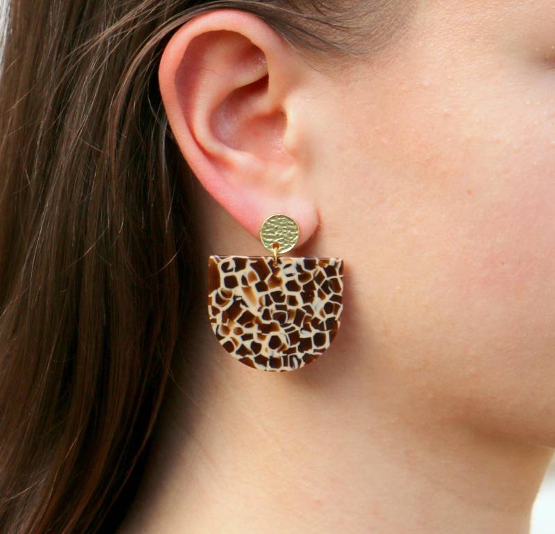 Acetat Ohrringe Giraffenmuster von ohfunky