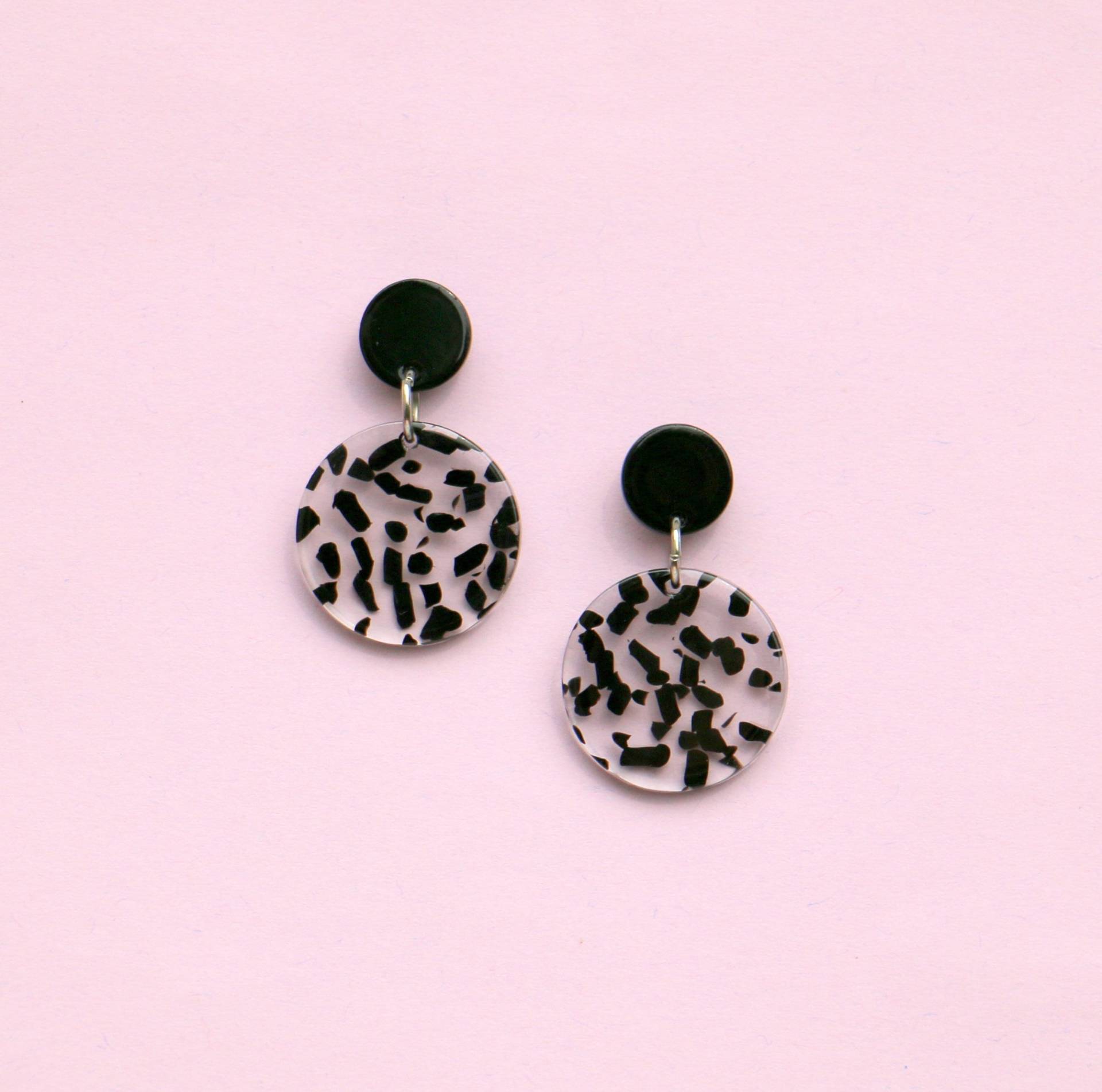 Acryl Ohrringe Black Sprinkles von ohfunky