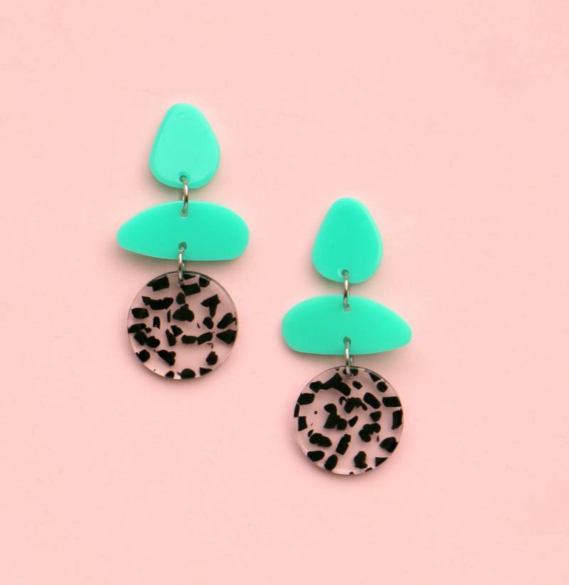 Acryl Ohrringe Color Pop Party von ohfunky