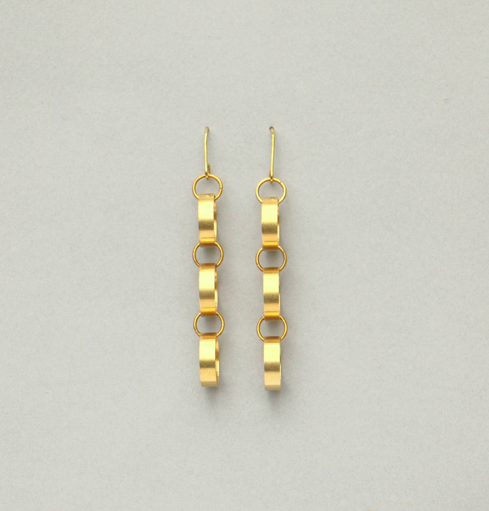 Art Deco Messing Ohrringe von ohfunky