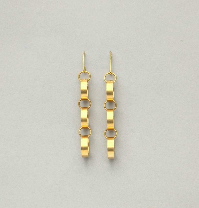 Art Deco Messing Ohrringe von ohfunky