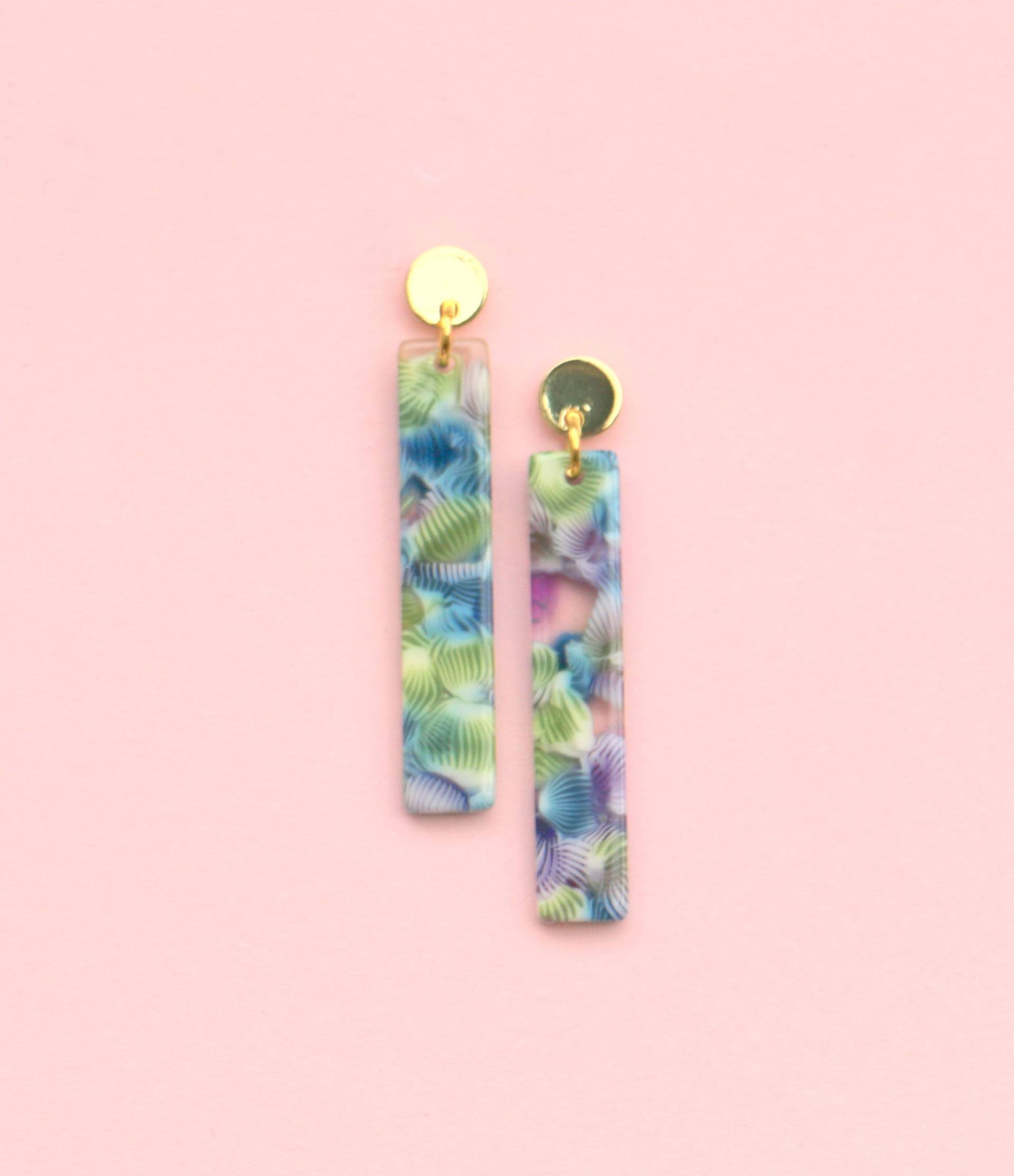 Blumige Acetat Ohrringe von ohfunky