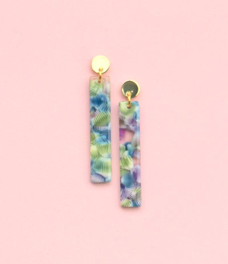 Blumige Acetat Ohrringe von ohfunky