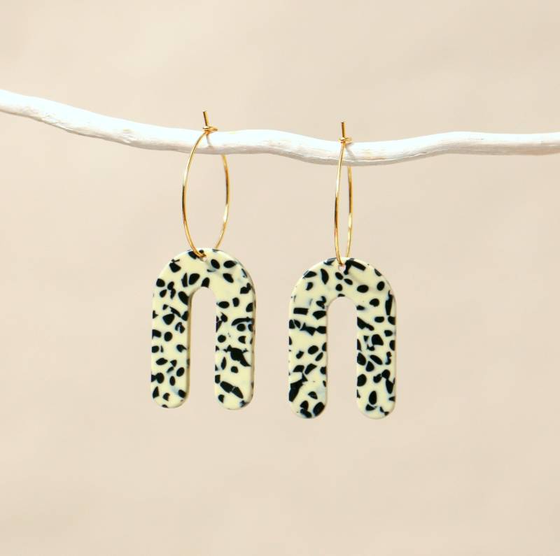 Bow Gesprenkelte Bogen Hängeohrringe von ohfunky