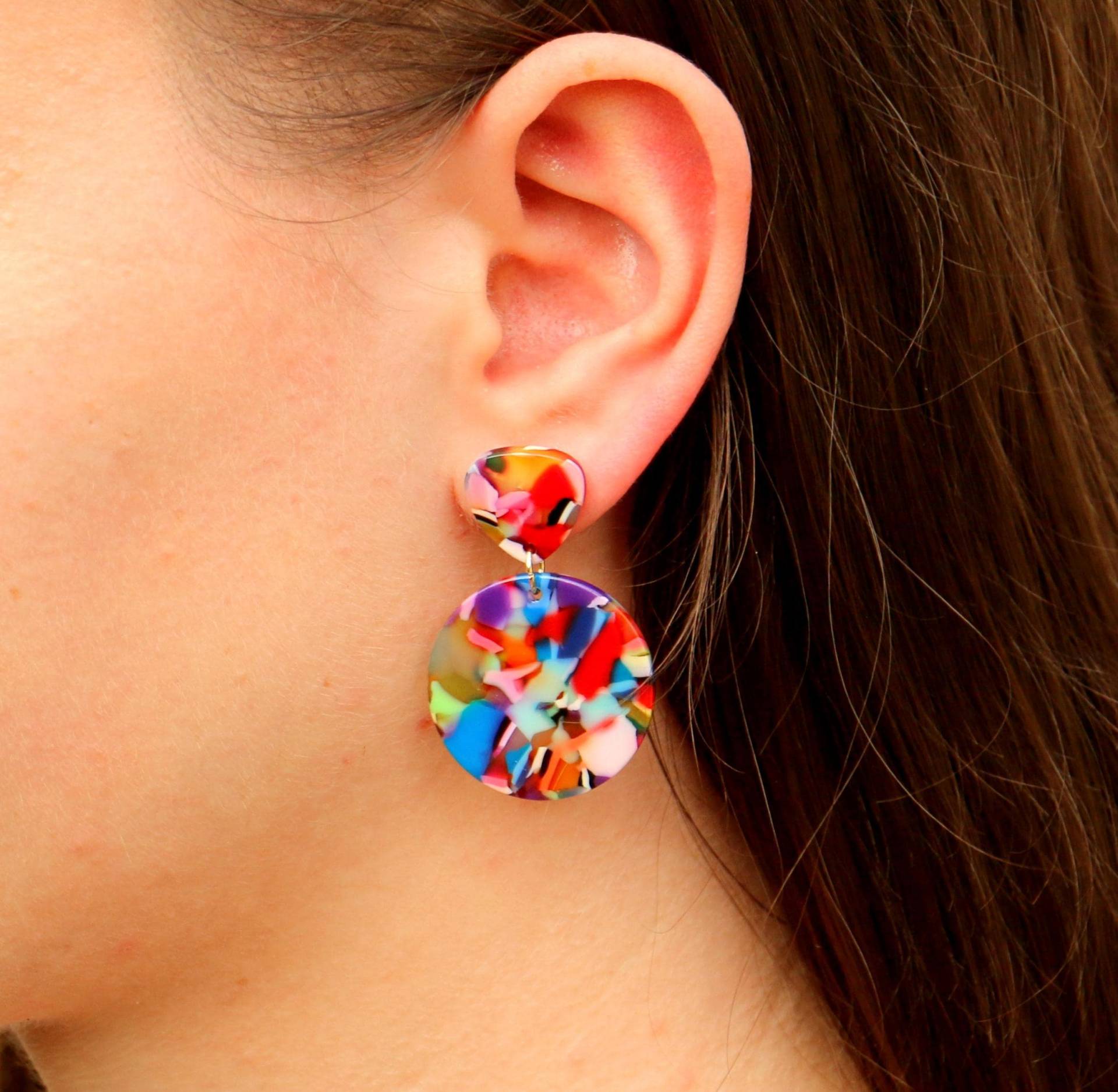 Bunte Kreis Ohrringe von ohfunky