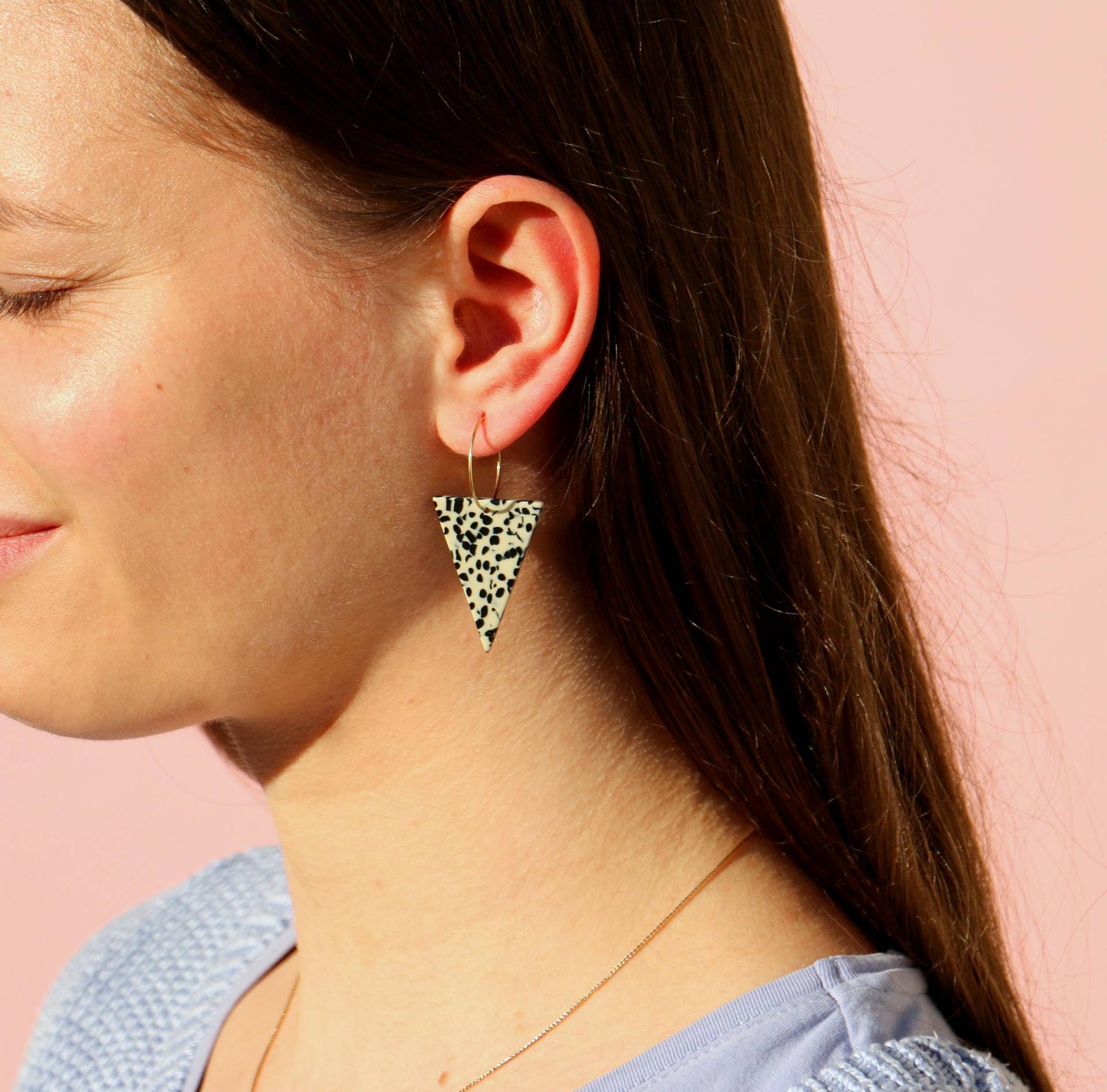 Creolen Mit Dreieck Anhänger Dalmatiner von ohfunky