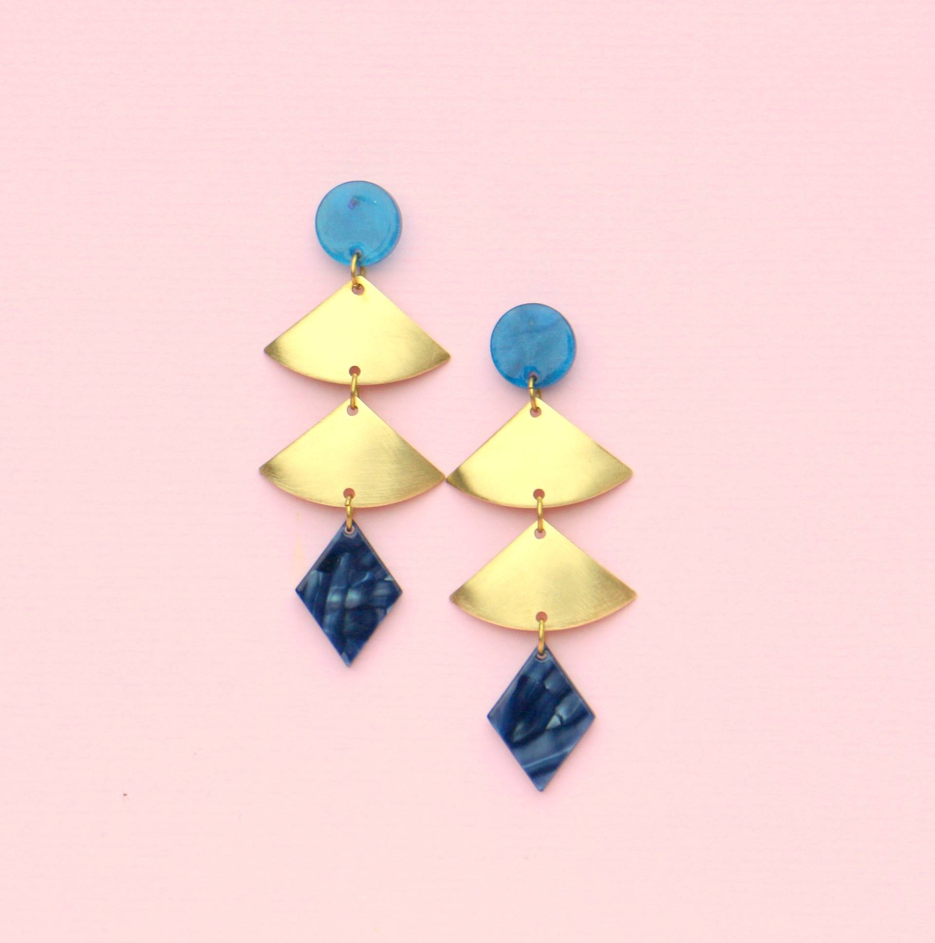 Doppel Fächer Statement Ohrringe von ohfunky