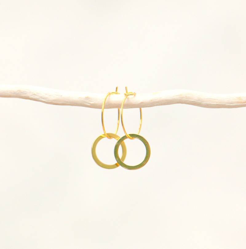 Doppelkreis Creolen Vergoldet von ohfunky