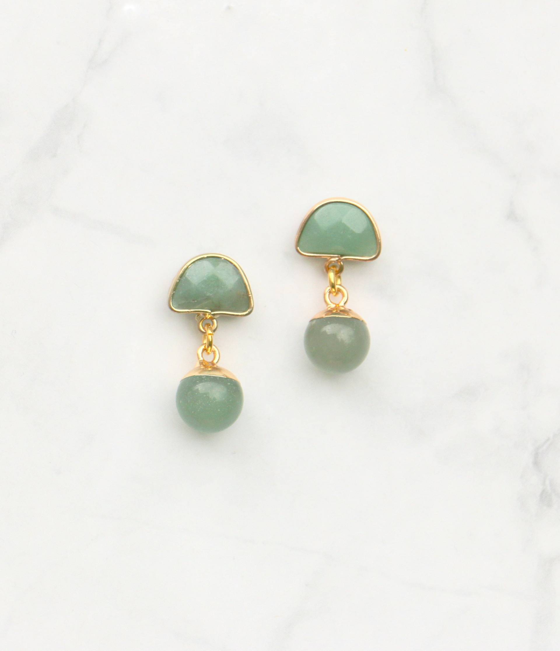 Elegante Aventurin Ohrringe Hängend von ohfunky