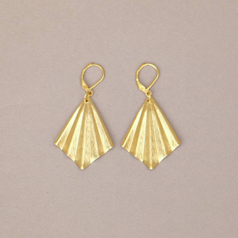 Fächer Ohrringe Aus Messing von ohfunky