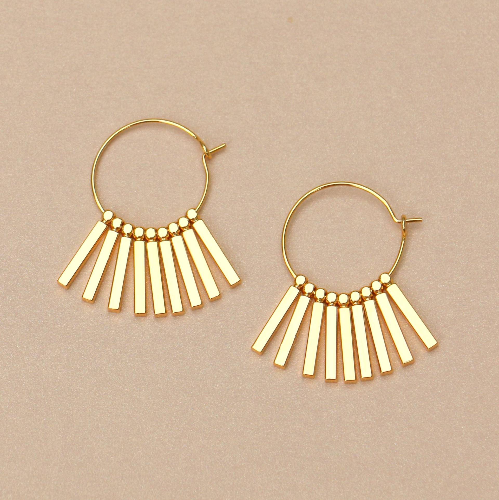 Goldene Fransen Stäbchen Ohrringe von ohfunky