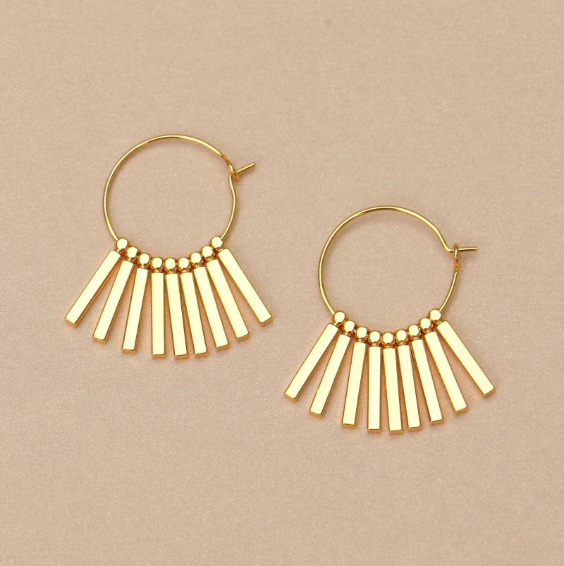 Goldene Fransen Stäbchen Ohrringe von ohfunky