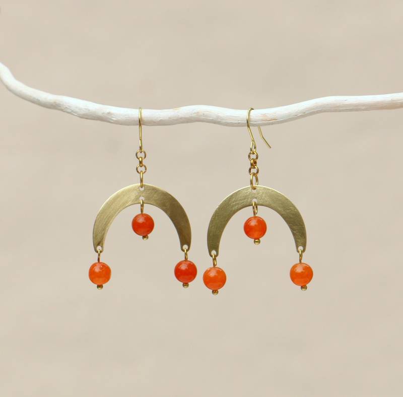 Hängende Chandelier Ohrringe Mit Aventurin Perlen von ohfunky