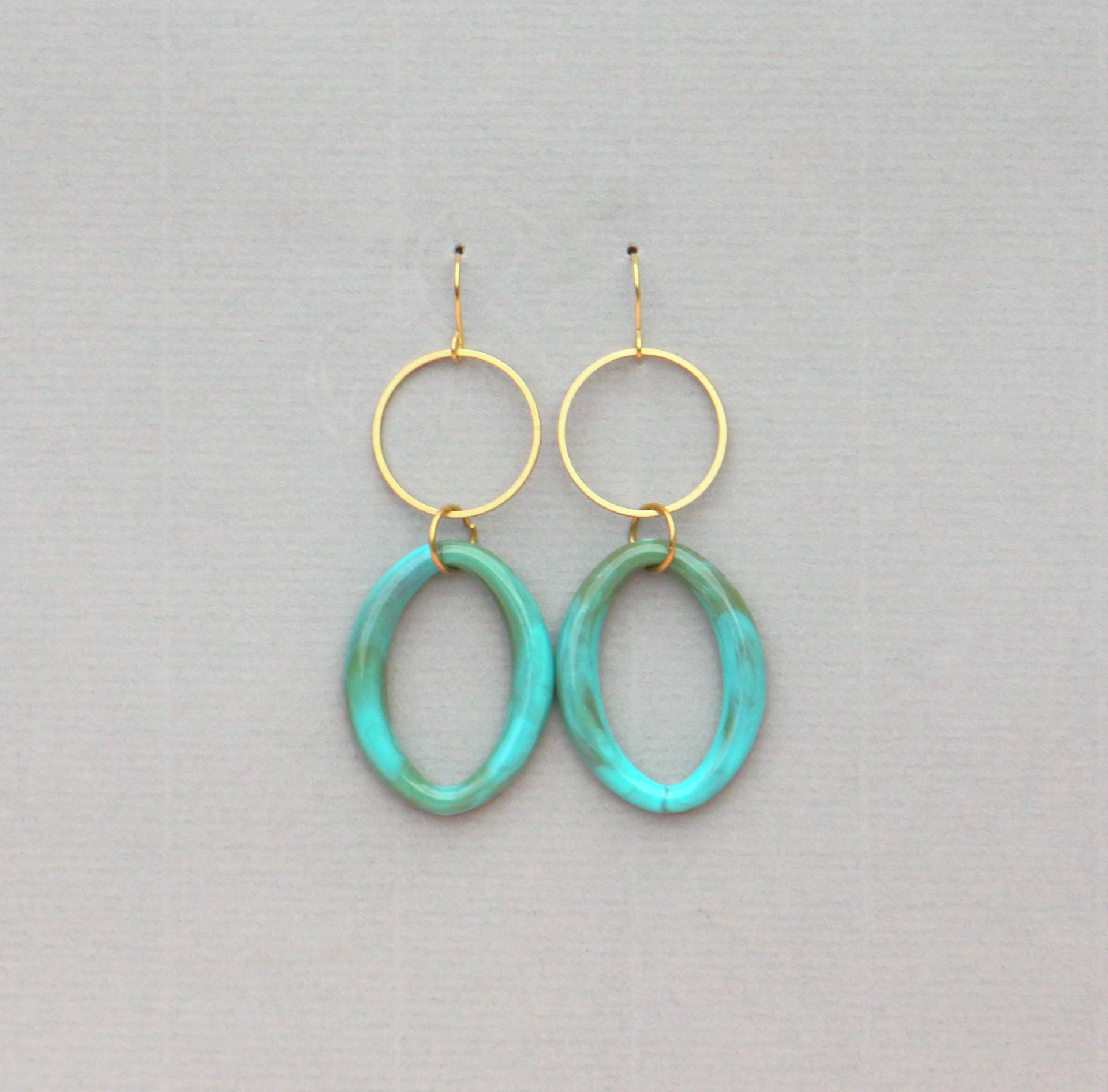 Hängeohrringe Acryl Und Messing von ohfunky