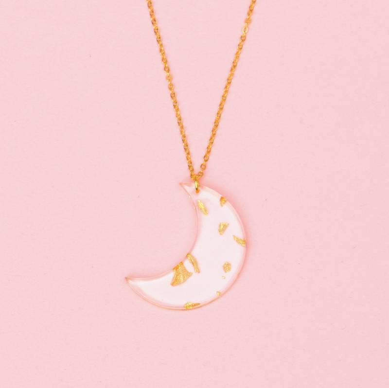 Halbmond Halskette Goldflake von ohfunky