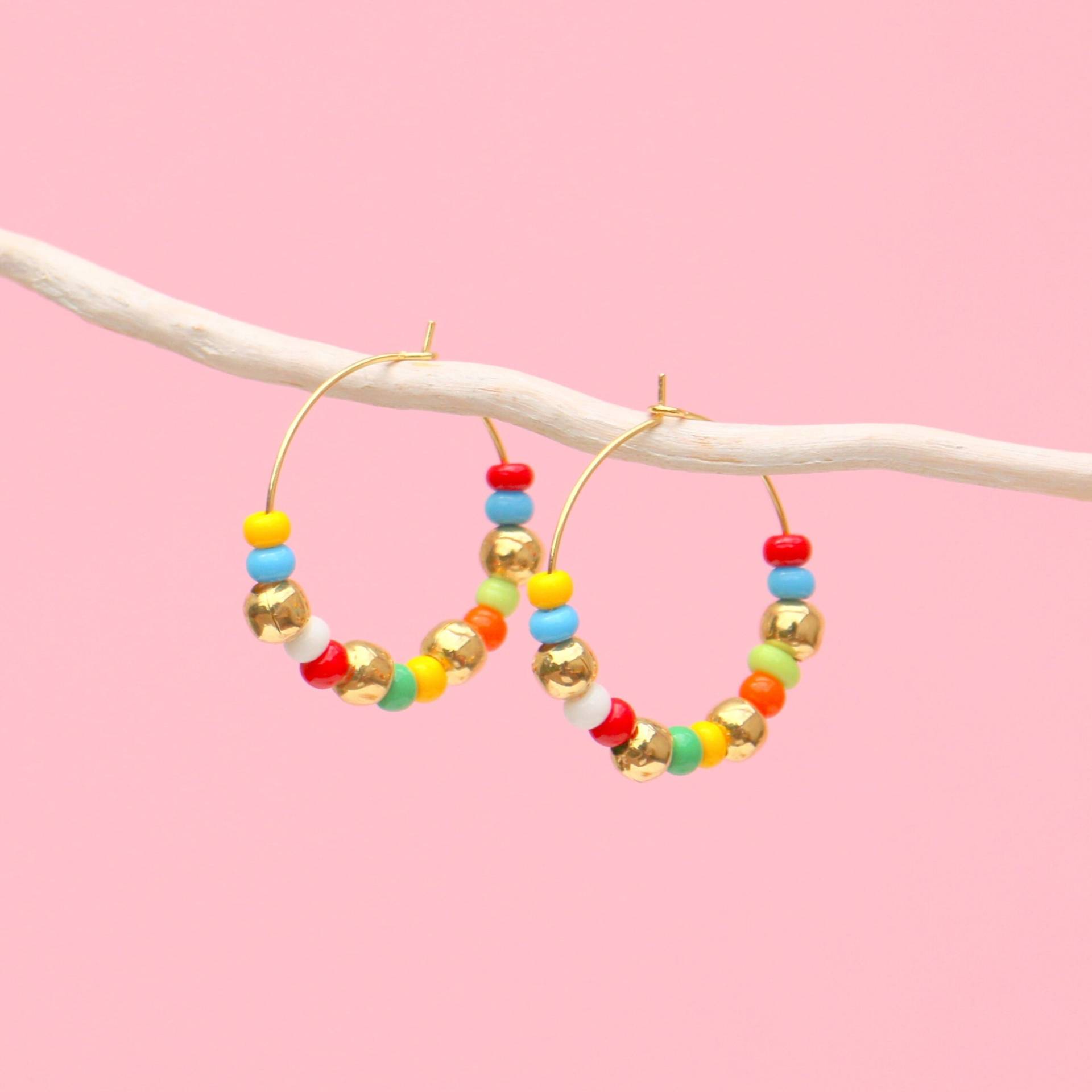 Hallo Frühling Ohrringe Bunt von ohfunky