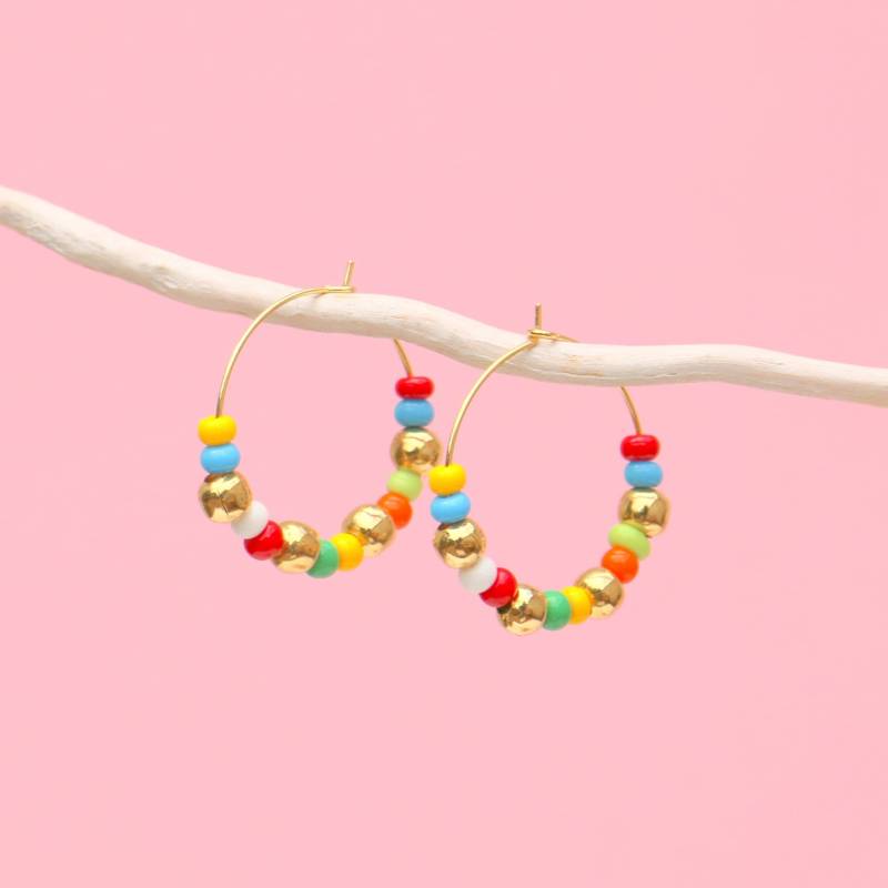 Hallo Frühling Ohrringe Bunt von ohfunky