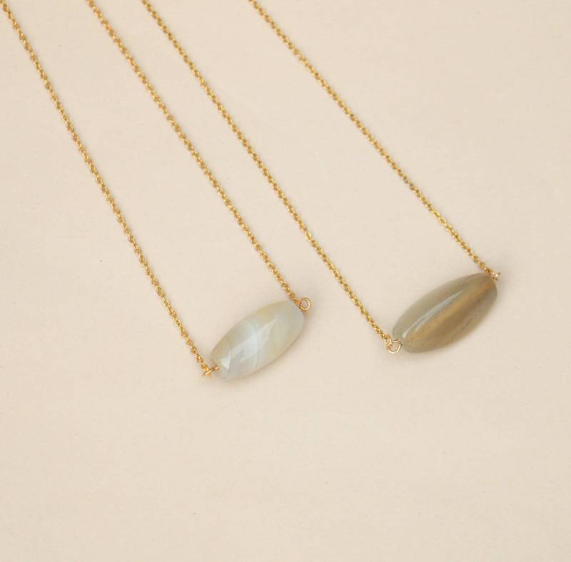 Halskette Mit Vintage Achat Edelstein von ohfunky