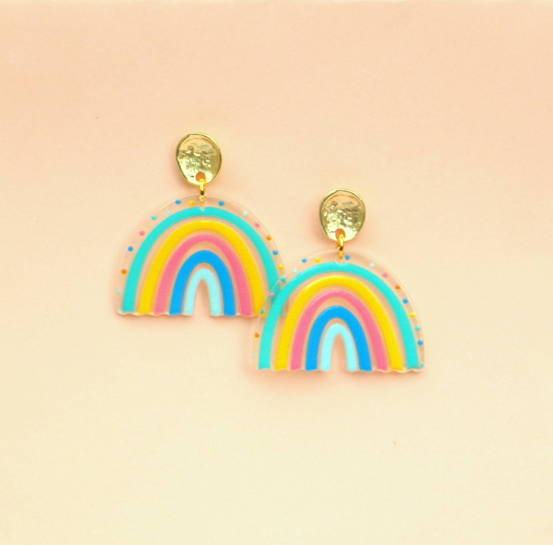 Happy Regenbogen Ohrringe von ohfunky