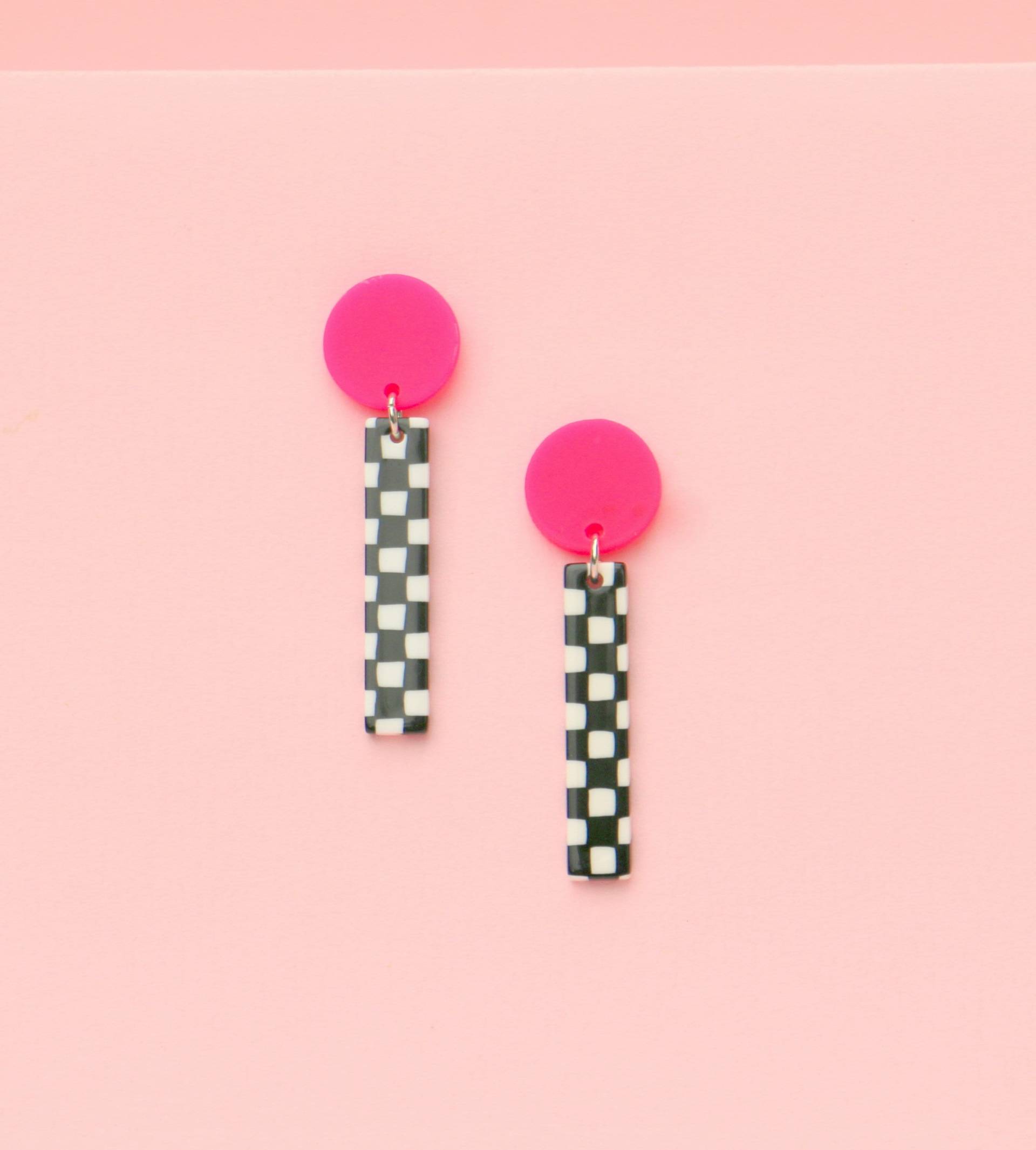 Karo Ohrringe Schachbrettmuster von ohfunky