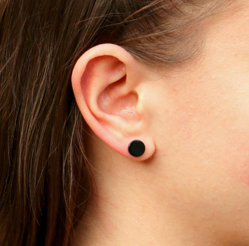 Kleine Schwarze Ohrstecker Aus Acryl von ohfunky