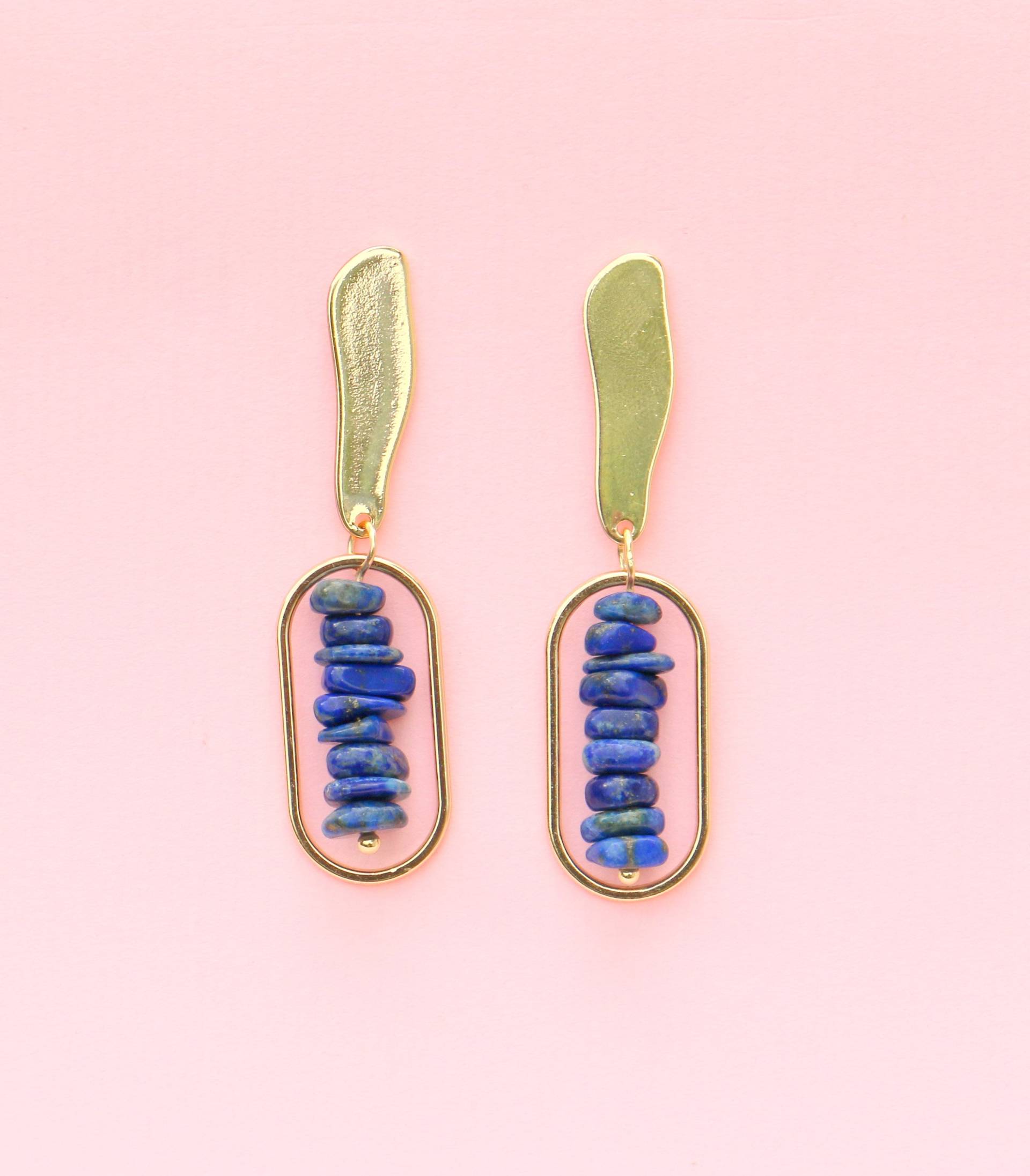 Lapis Lazuli Statement Ohrringe von ohfunky