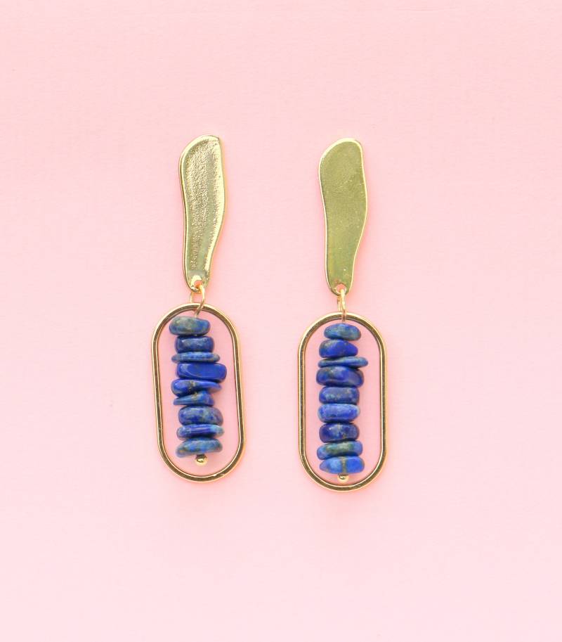 Lapis Lazuli Statement Ohrringe von ohfunky