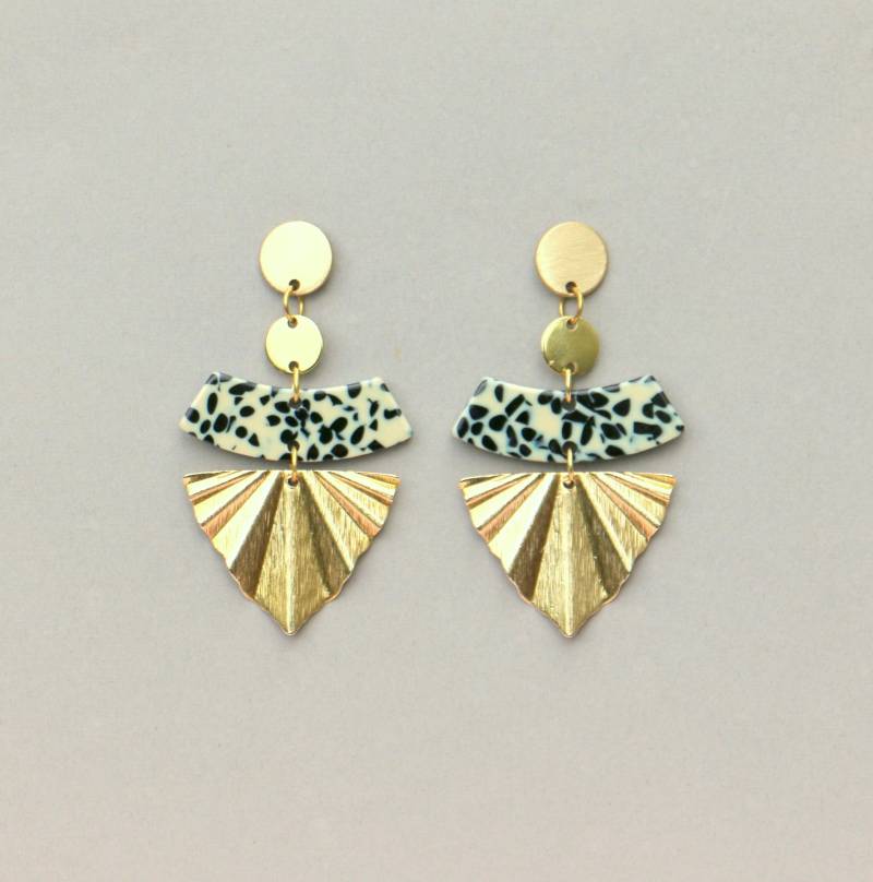 Moderne Art Deco Ohrringe Hängend von ohfunky