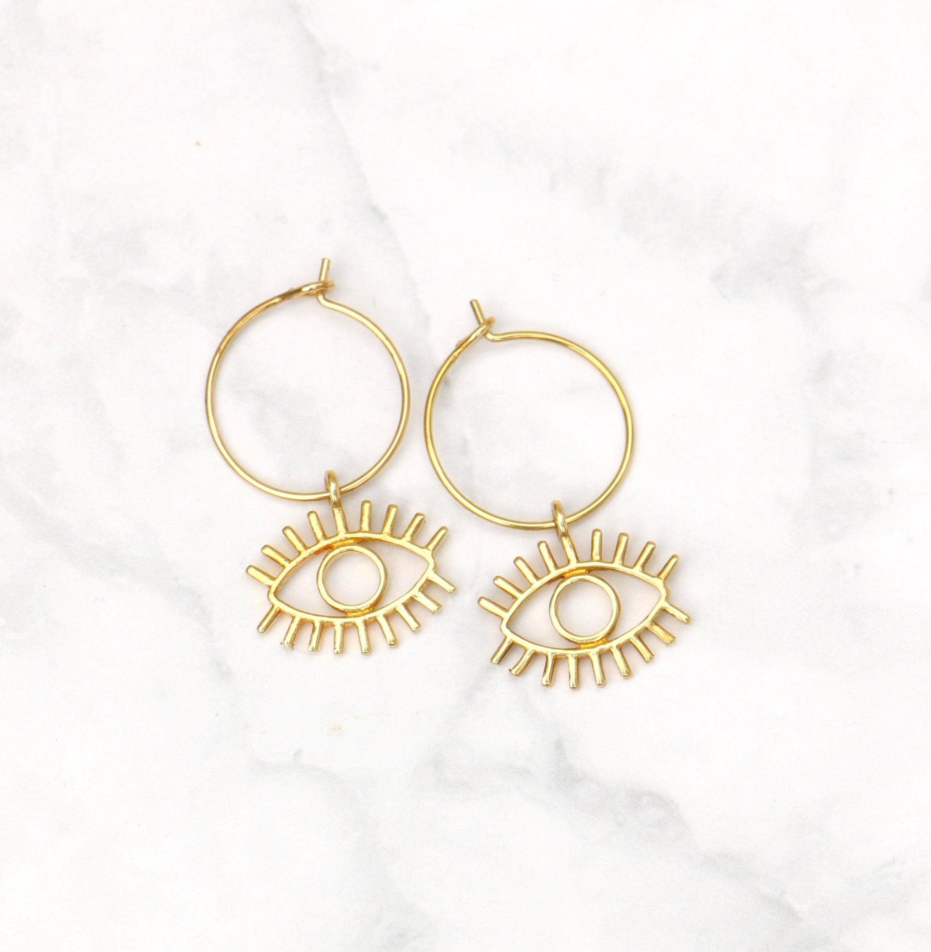 Nazar Augen Ohrringe Aus Messing von ohfunky