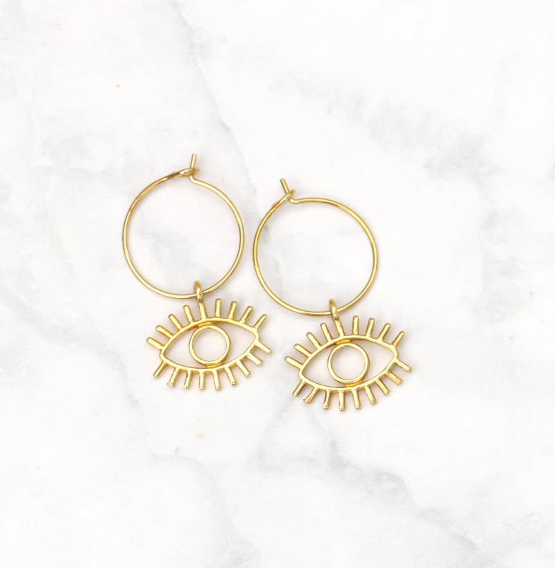 Nazar Augen Ohrringe Aus Messing von ohfunky