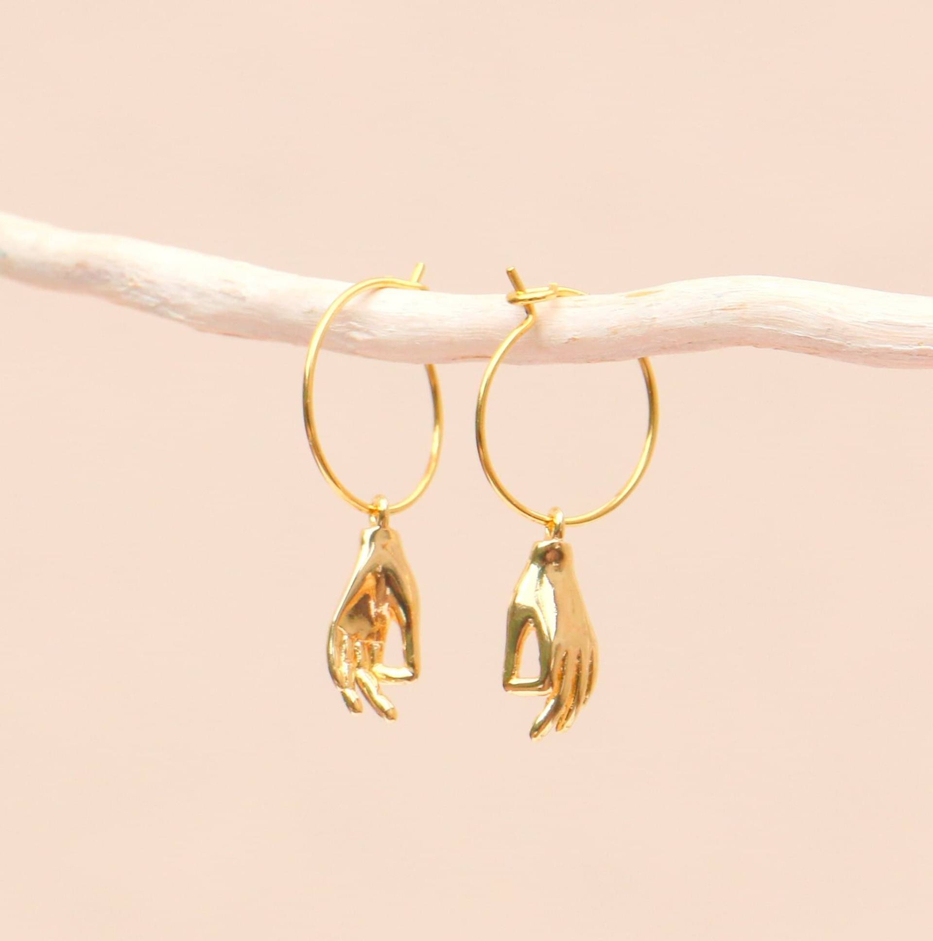 Ohrringe Gold Hand Ok von ohfunky