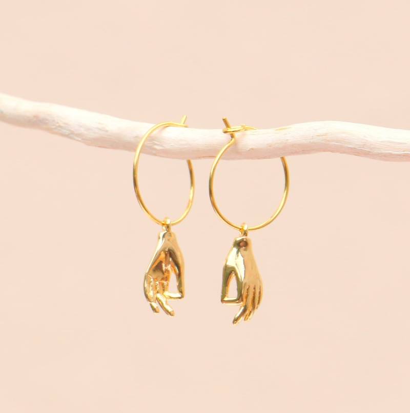 Ohrringe Gold Hand Ok von ohfunky